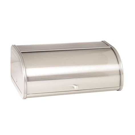 anchor hocking brushed steel bread box|Anchor Hocking Brushed Steel Bread Box Euro Design Bread .